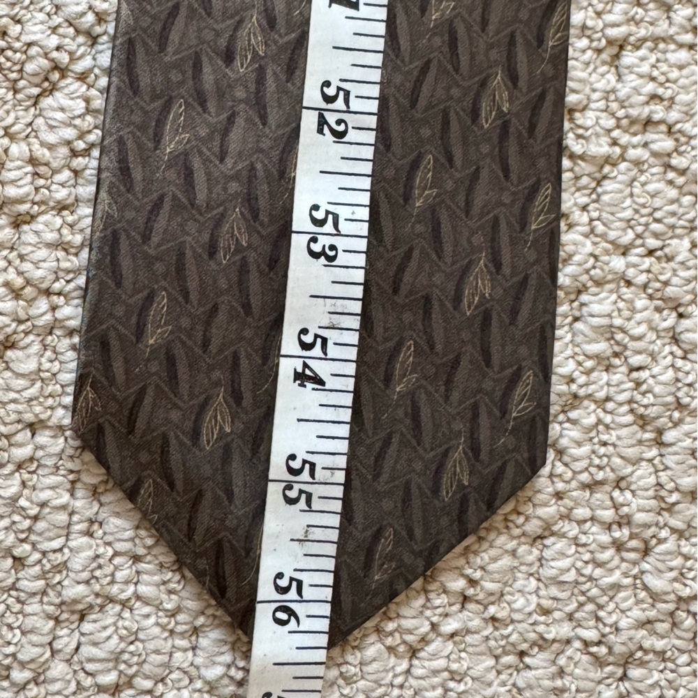 Robert Talbott Brown Tan Subtle Leaf Pattern Clas… - image 7